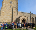 Gathering for start of pilgrimages